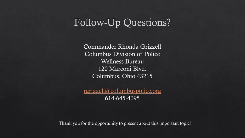 follow up questions