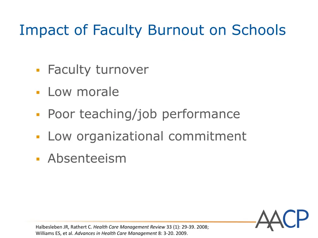 impact of faculty burnout on schools