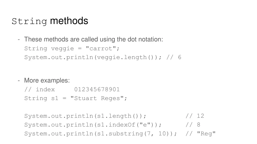 string methods 1