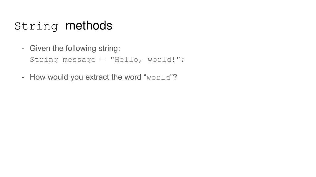 string methods 2