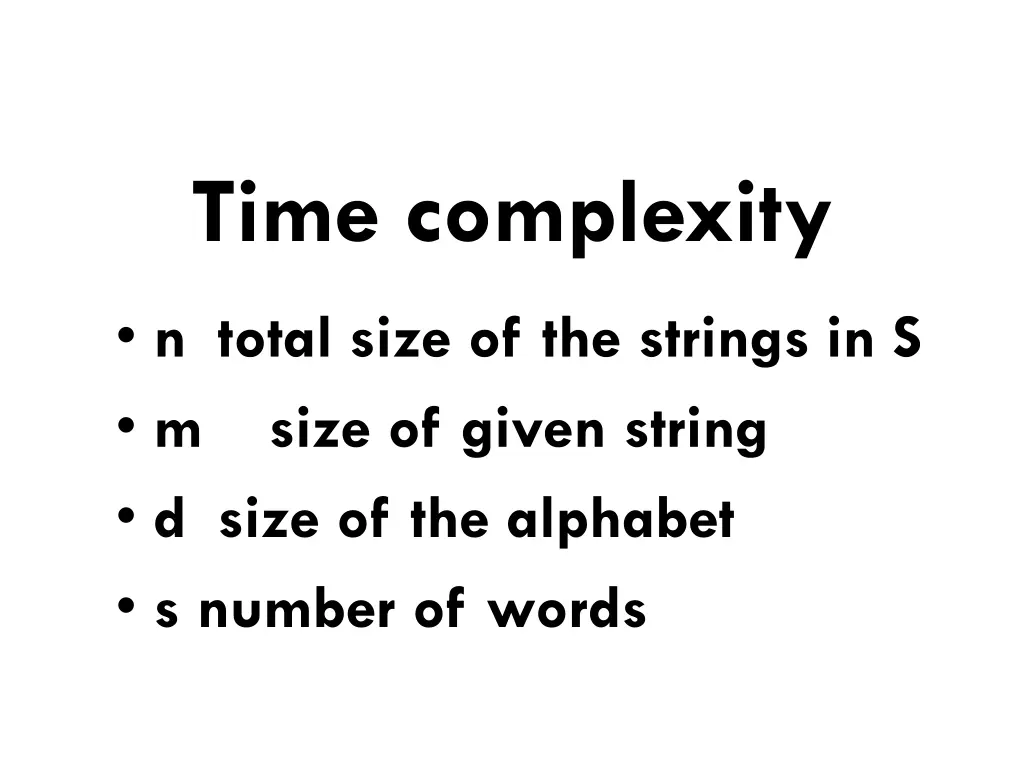 time complexity