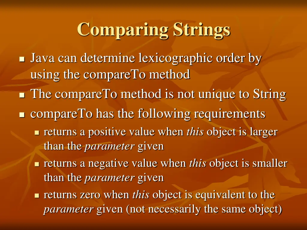 comparing strings 2
