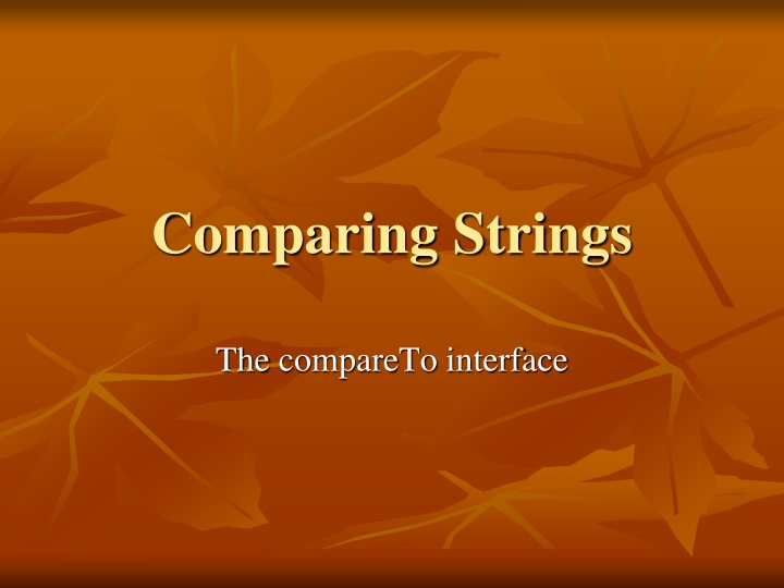 comparing strings
