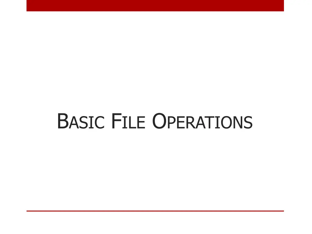 b asic f ile o perations