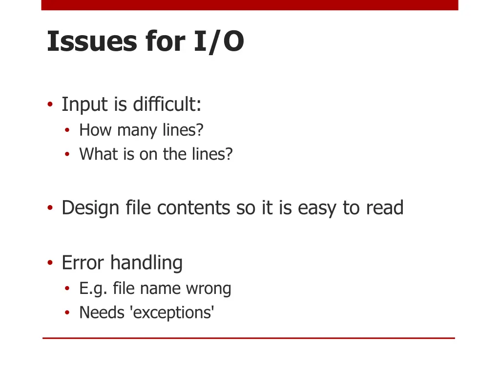issues for i o 1