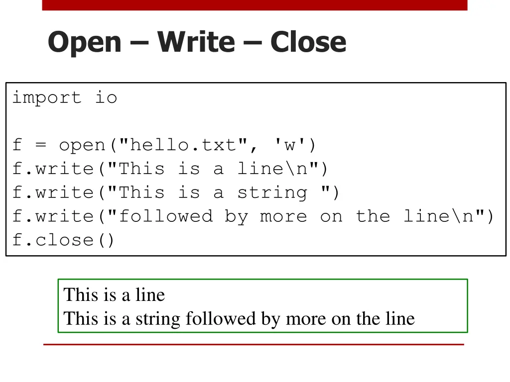 open write close