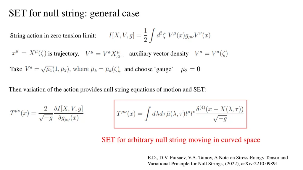 set for null string general case