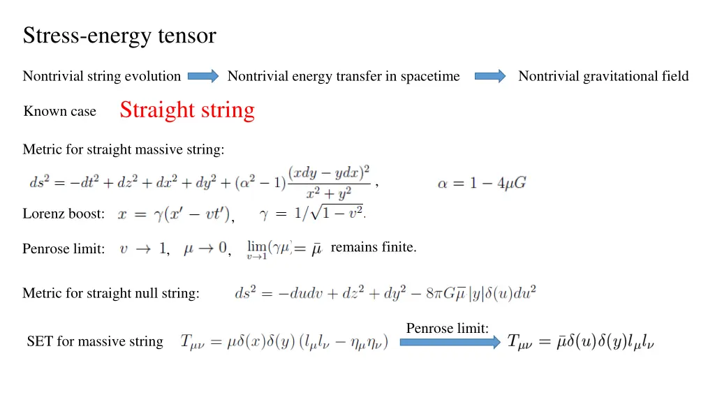 stress energy tensor