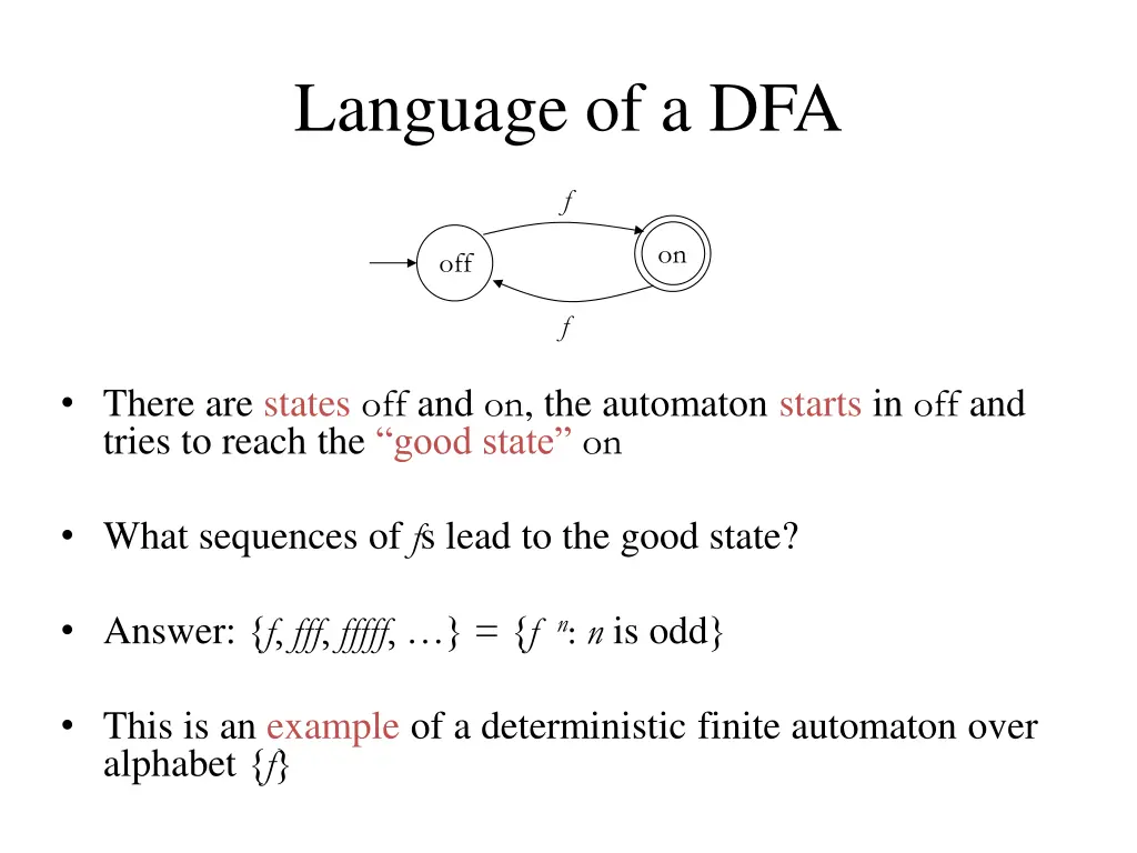 language of a dfa 1