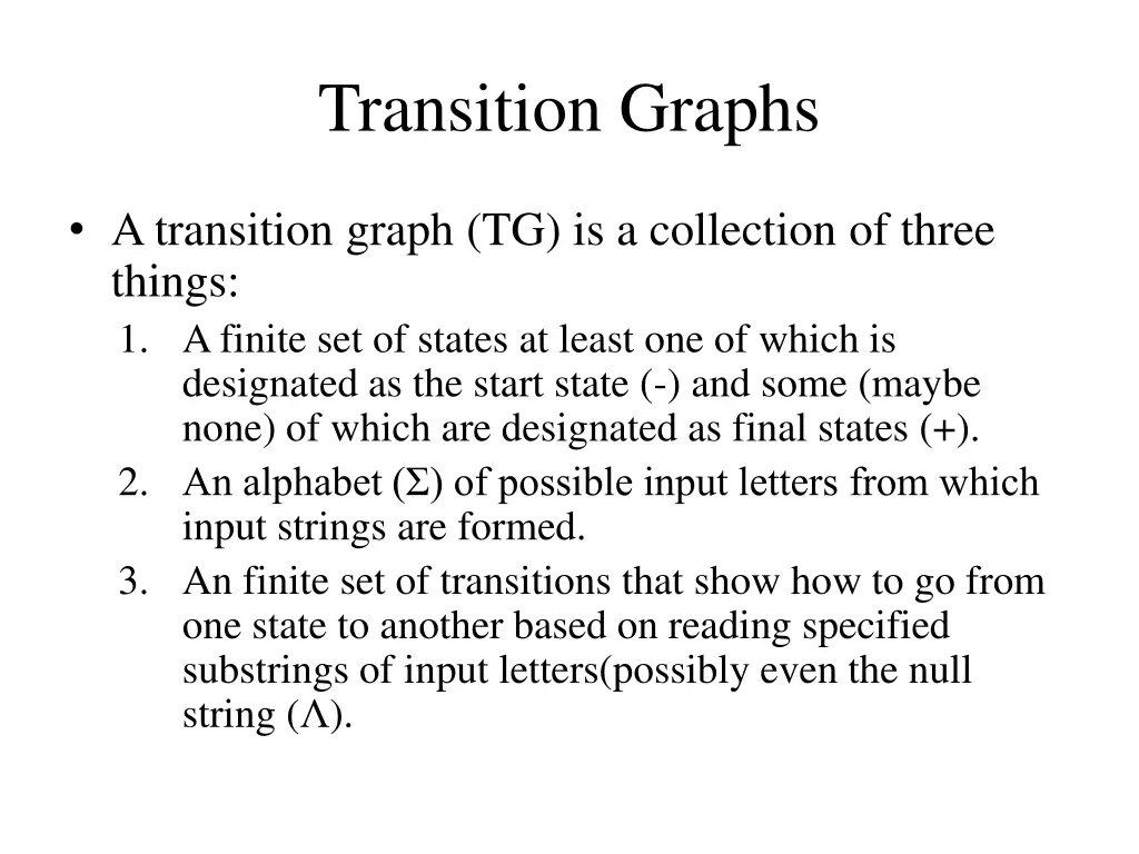 transition graphs