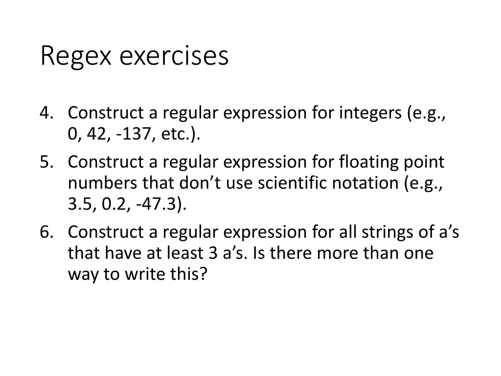 regex exercises 10