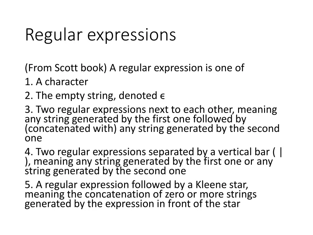 regular expressions 1