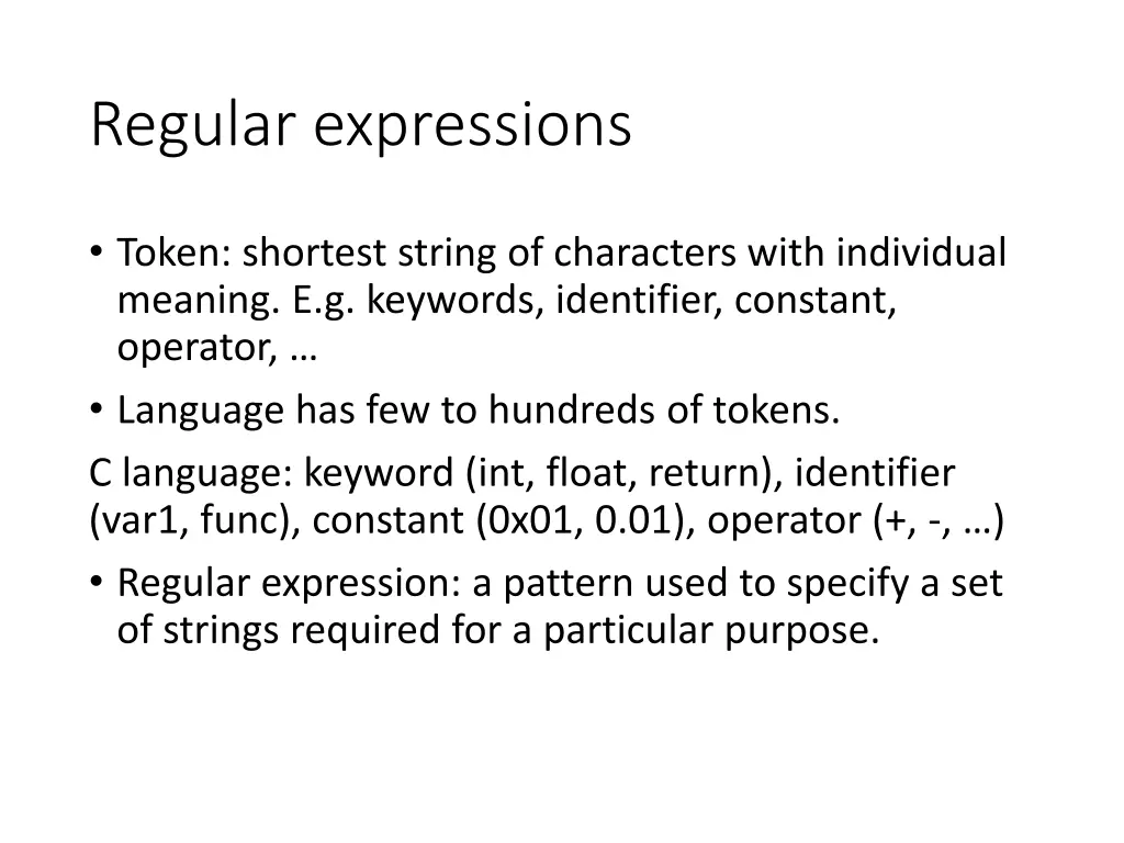 regular expressions