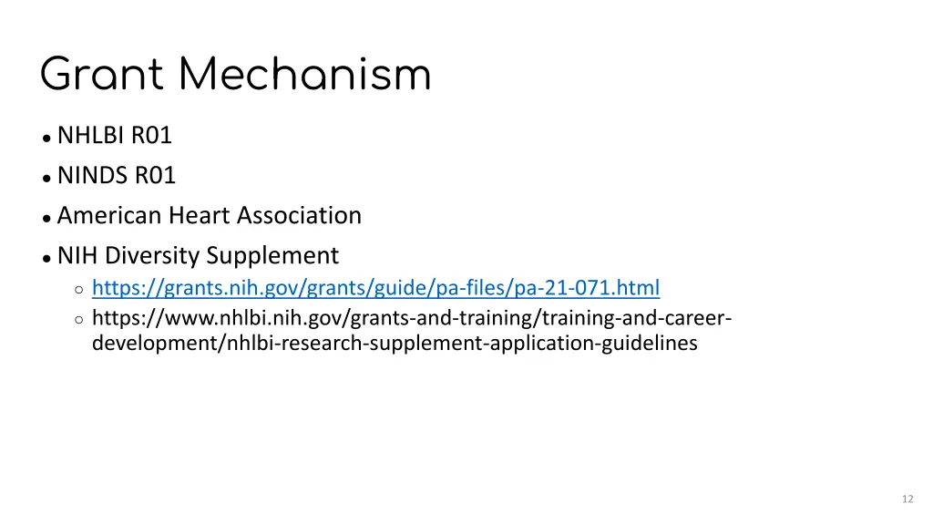 grant mechanism
