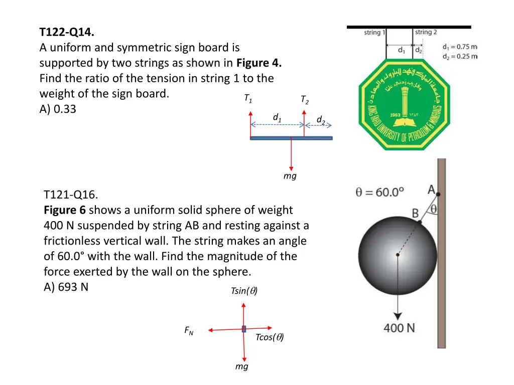 t122 q14 a uniform and symmetric sign board