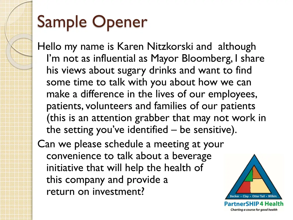 sample opener