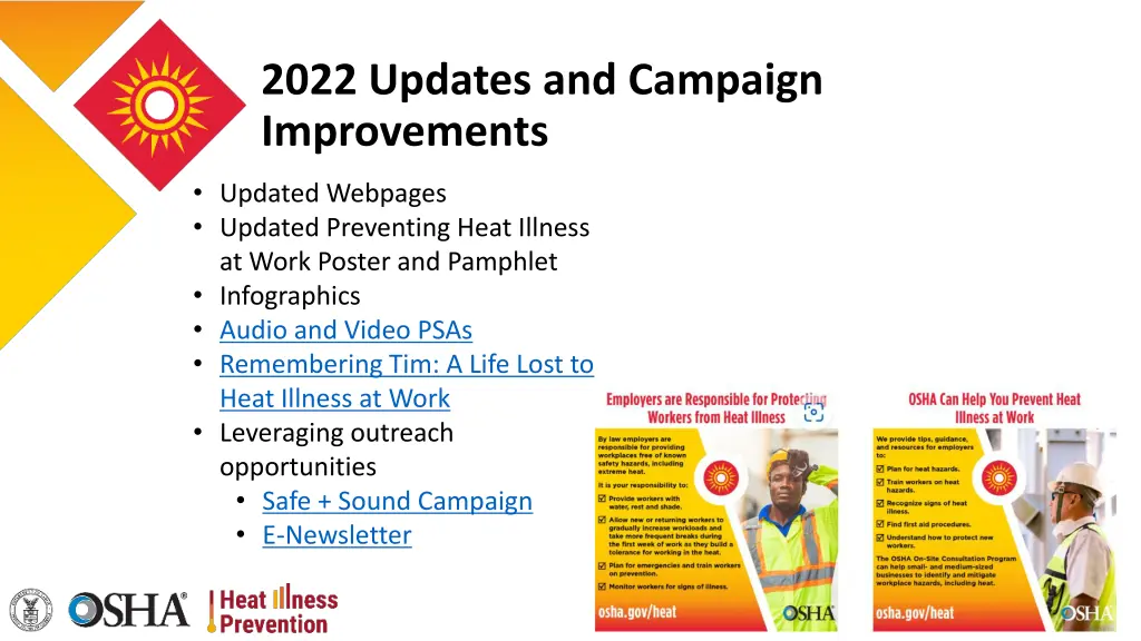 2022 updates and campaign improvements