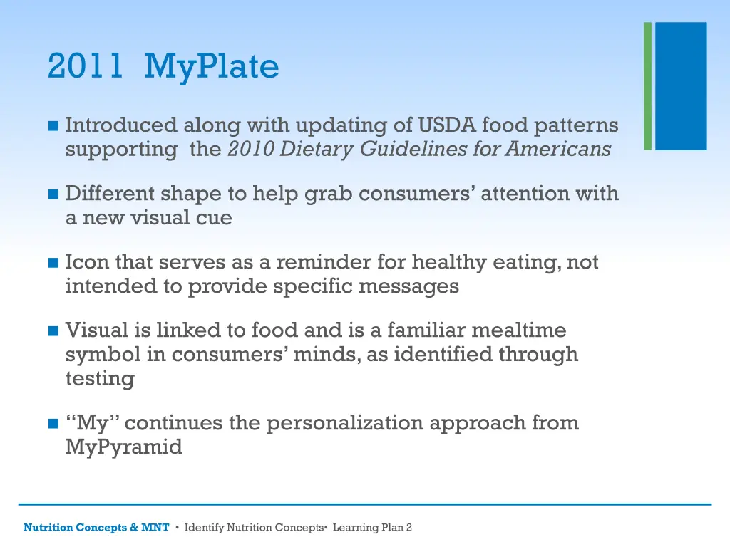 2011 myplate