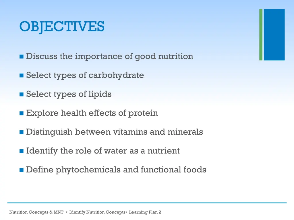 objectives