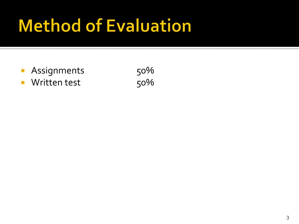 assignments written test