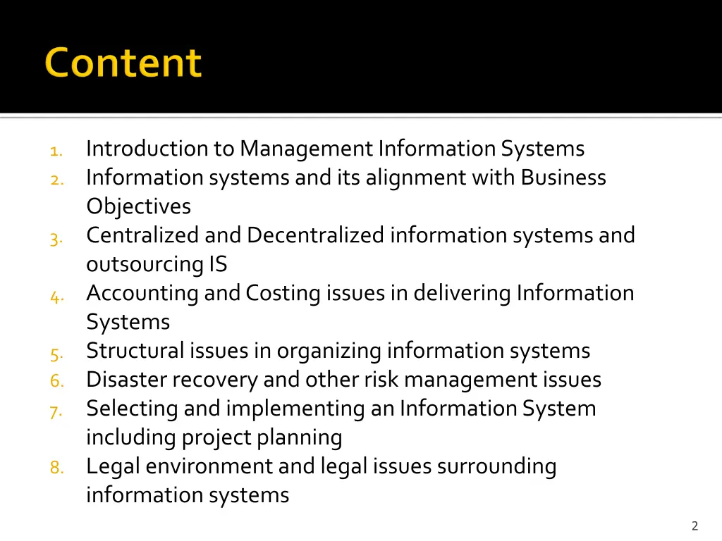 introduction to management information systems