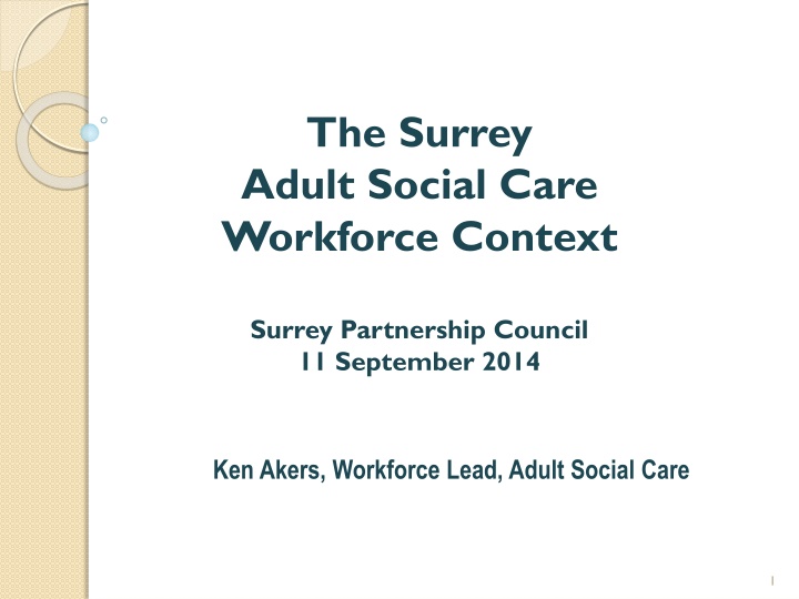 the surrey adult social care workforce context