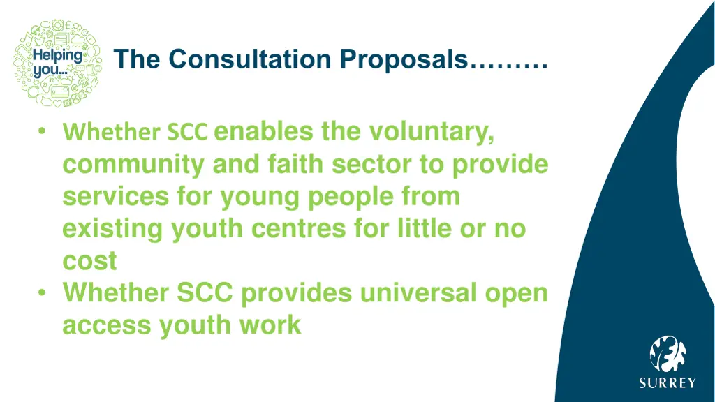 the consultation proposals