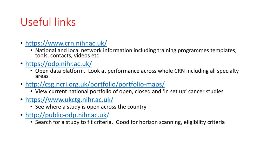 useful links
