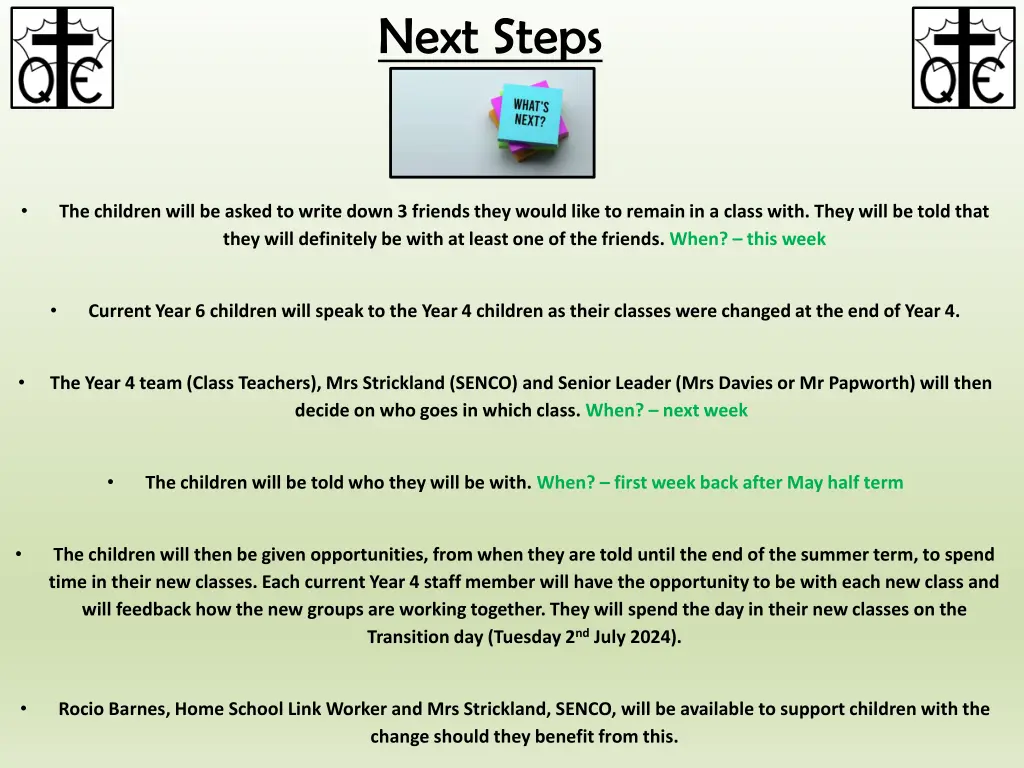 next steps