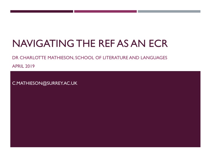 navigating the ref as an ecr