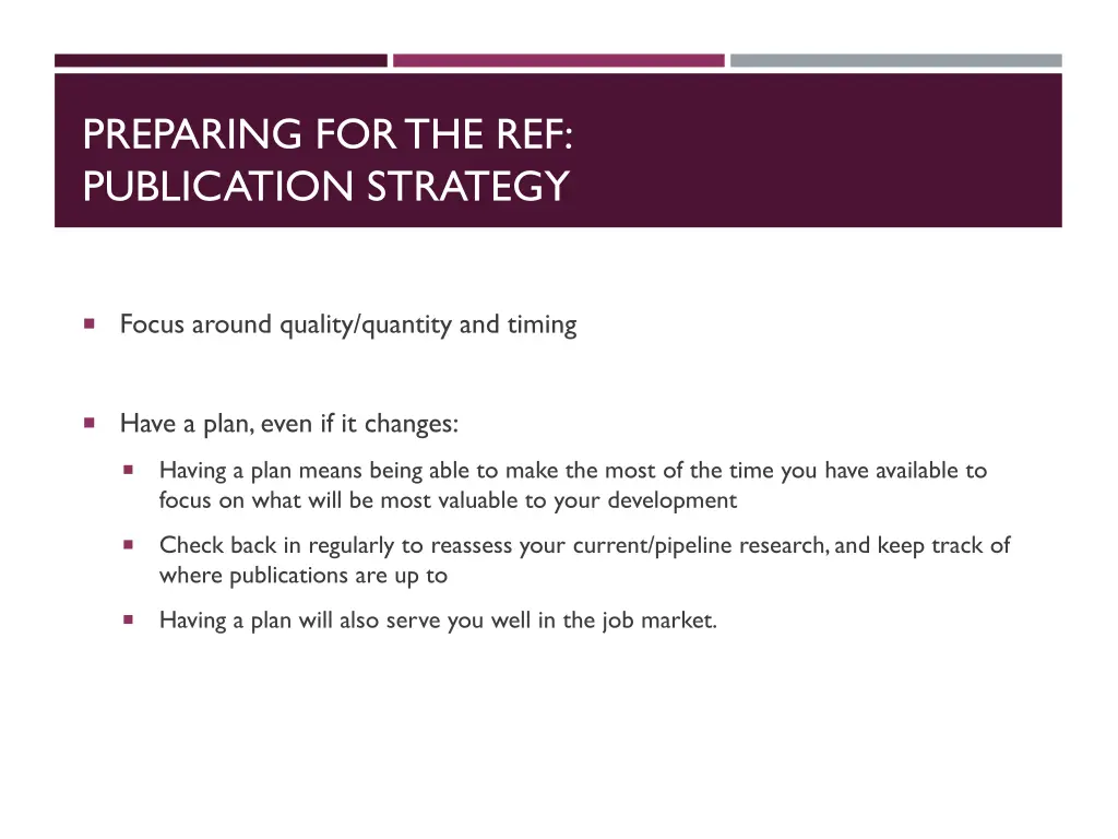 preparing for the ref publication strategy 4