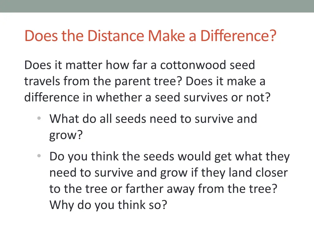 does the distance make a difference