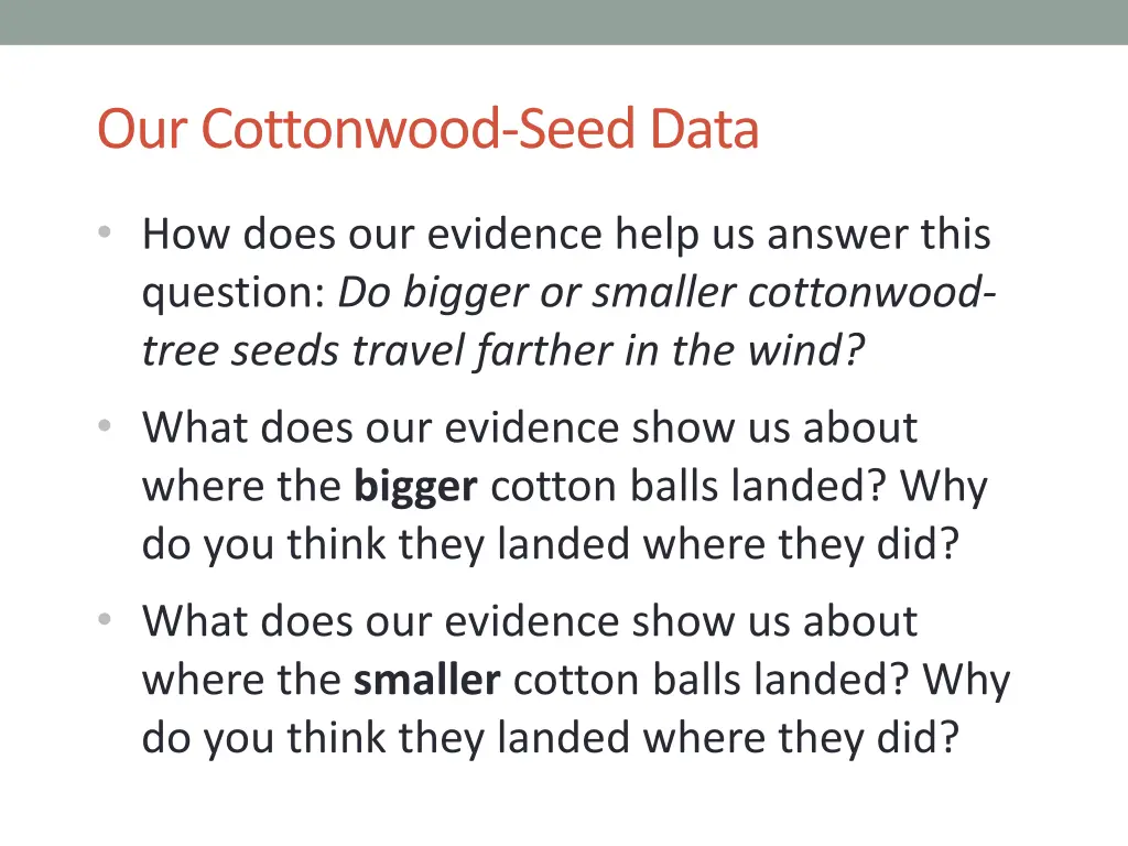 our cottonwood seed data 1