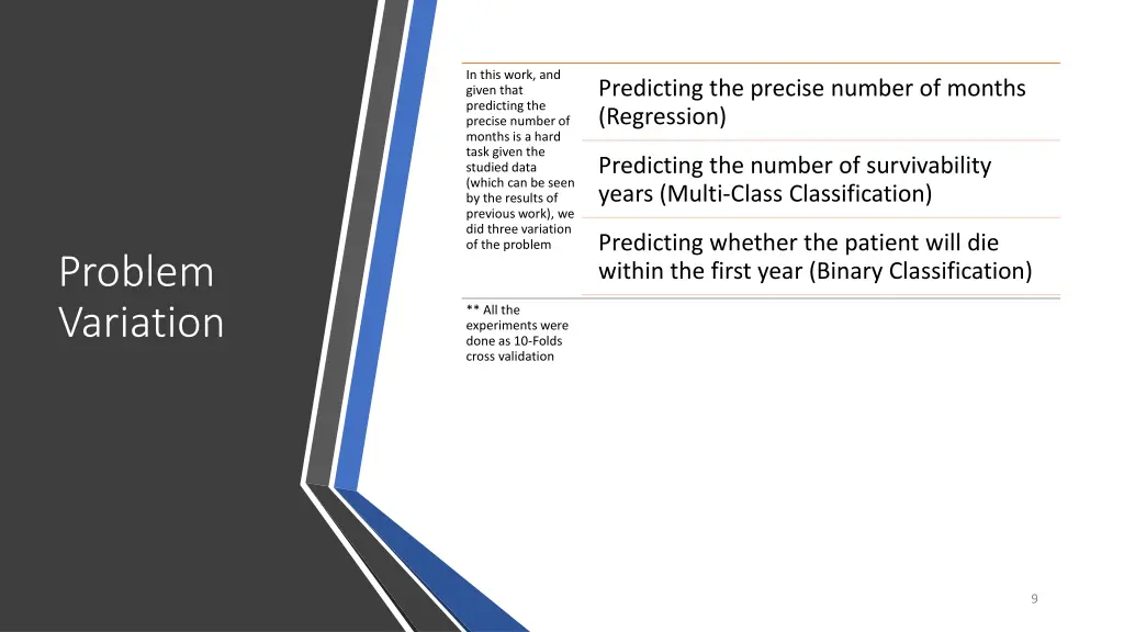 in this work and given that predicting