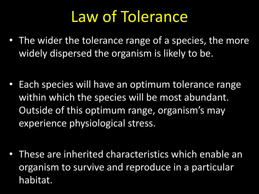 law of tolerance 1