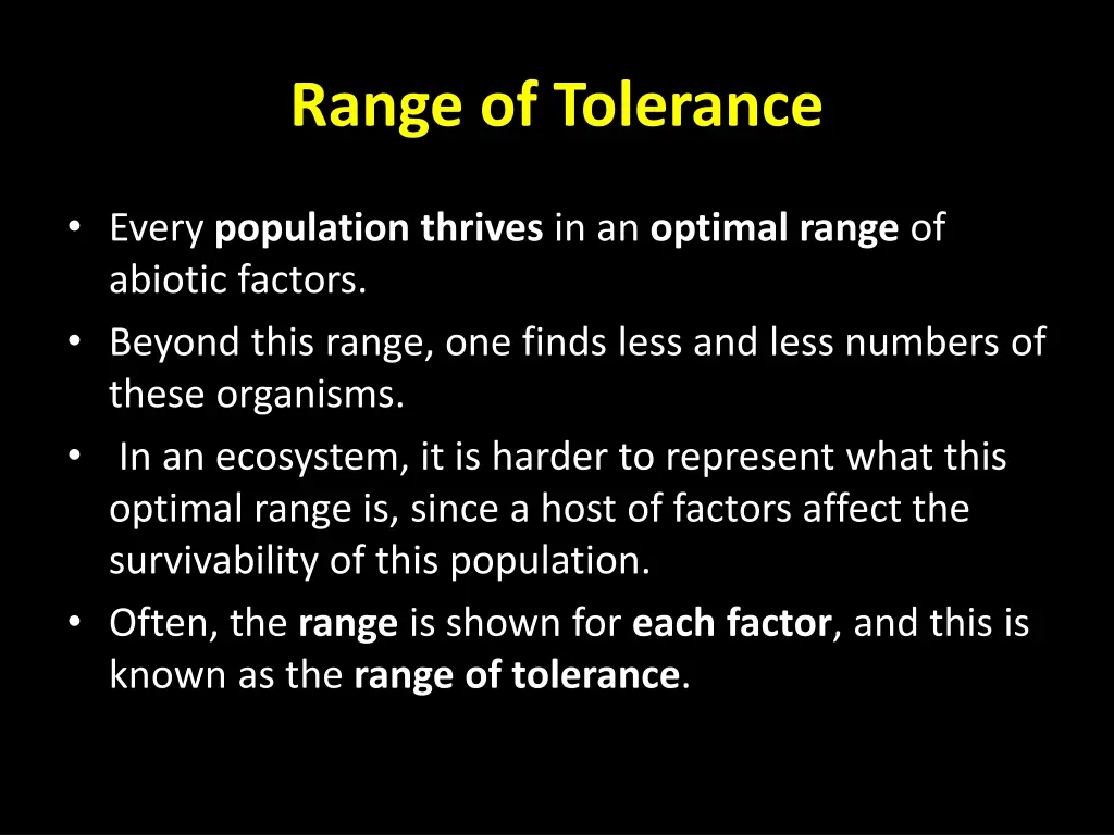 range of tolerance 2