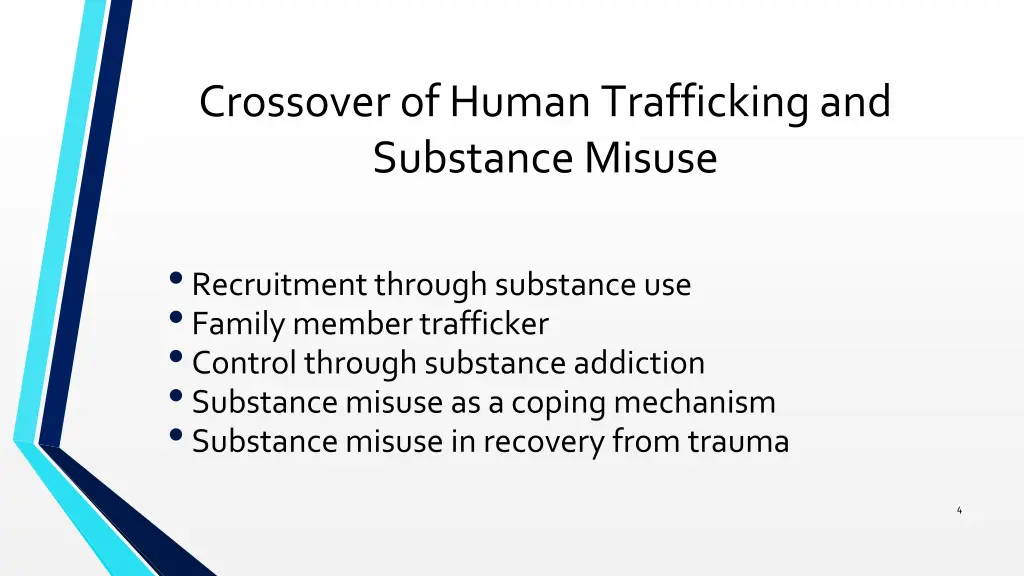 crossover of human trafficking and substance