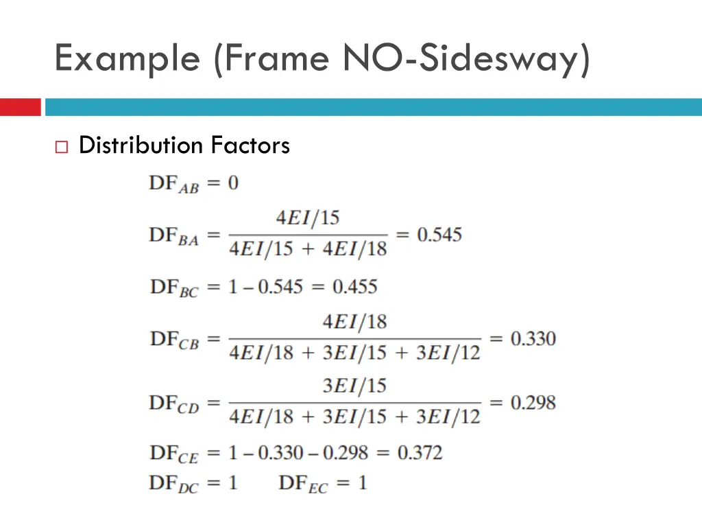 example frame no sidesway 1