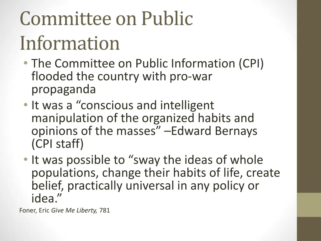 committee on public information the committee