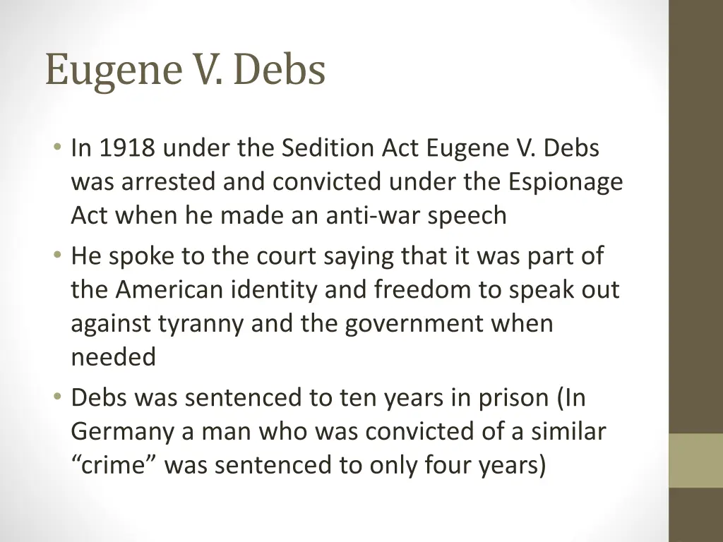 eugene v debs