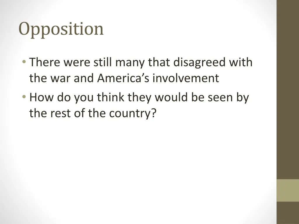 opposition