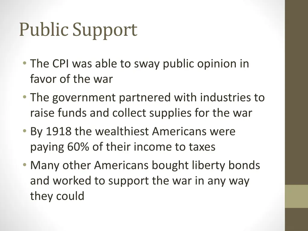 public support
