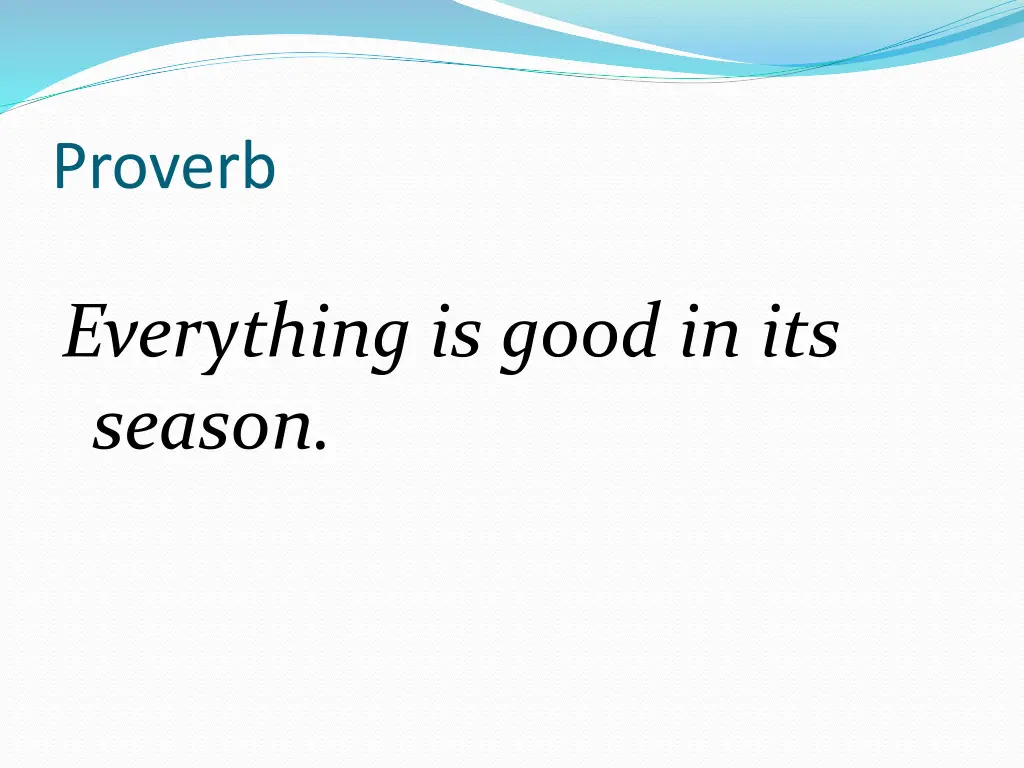 proverb