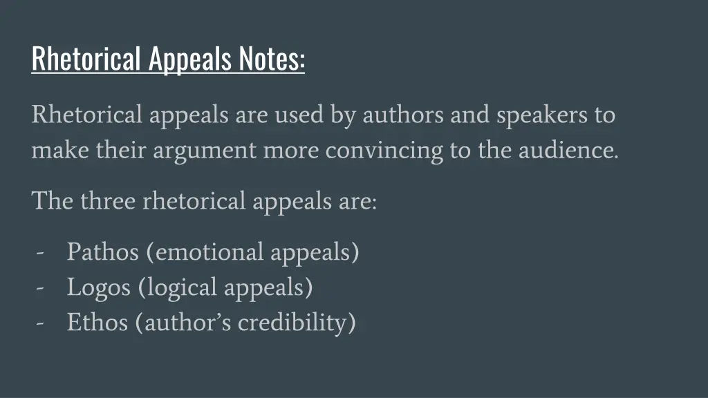 rhetorical appeals notes