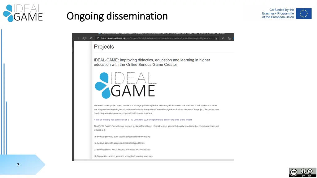 ongoing dissemination ongoing dissemination