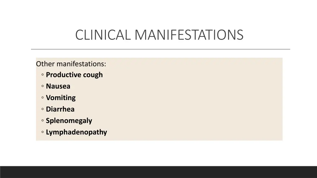 clinical manifestations 1