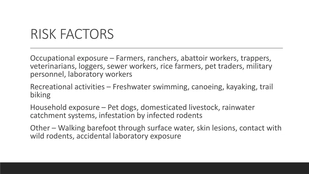 risk factors