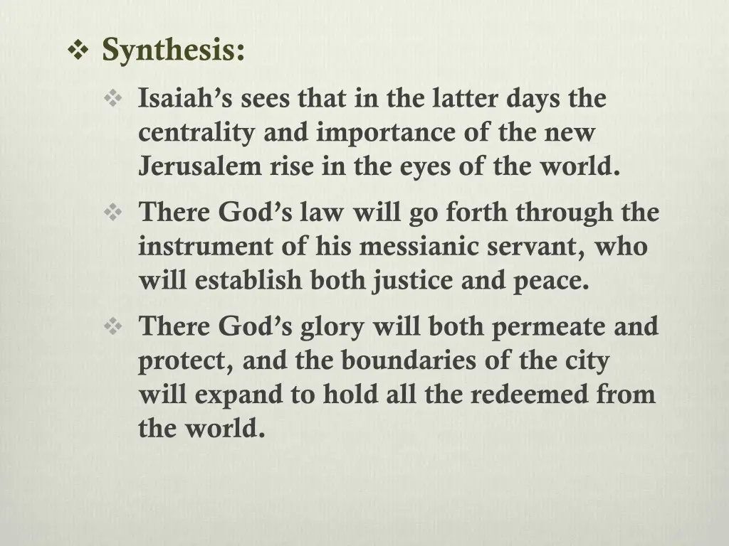synthesis