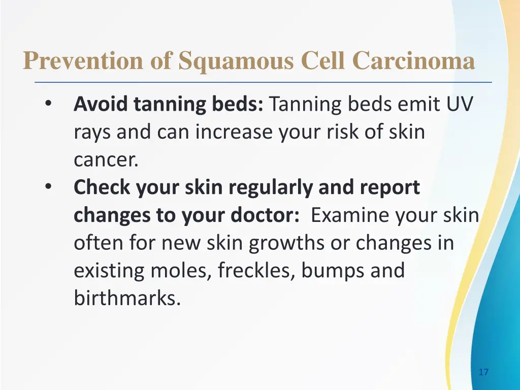 prevention of squamous cell carcinoma 3