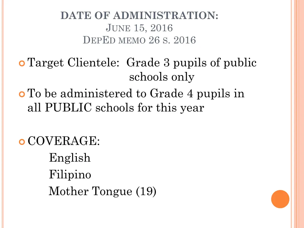 date of administration j une 15 2016
